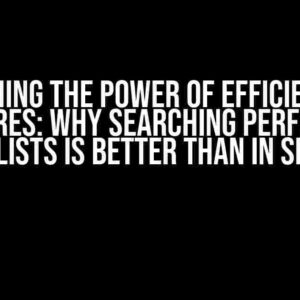 Unleashing the Power of Efficient Data Structures: Why Searching Performance in Lists is Better than in Sets